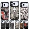 Японский чехол-маска Хання для iPhone 17 16 15 14 13 Pro Max Задняя крышка для 12 11 Pro Coque