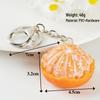 Realistic Peeled Orange Keychain - 4.5cm Fruit Pendant Bag Charm