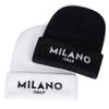 Fashion Letter Embroidery Beanies Hat Men and Women Warm Knitted Hats Cold Resistant Ski Cap Wool Caps