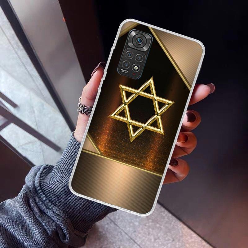 David Jewish Star Symbol Phone Case For Xiaomi Redmi Note 10 11 12 13 14 15 Pro Plus 11S 12S 14S 11T 11E 10S Soft TPU Back Cover