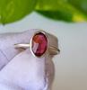 Natural Rose Cut Pink Tourmaline Gemstone 925 Sterling Silver Ring 5.75 US Gift