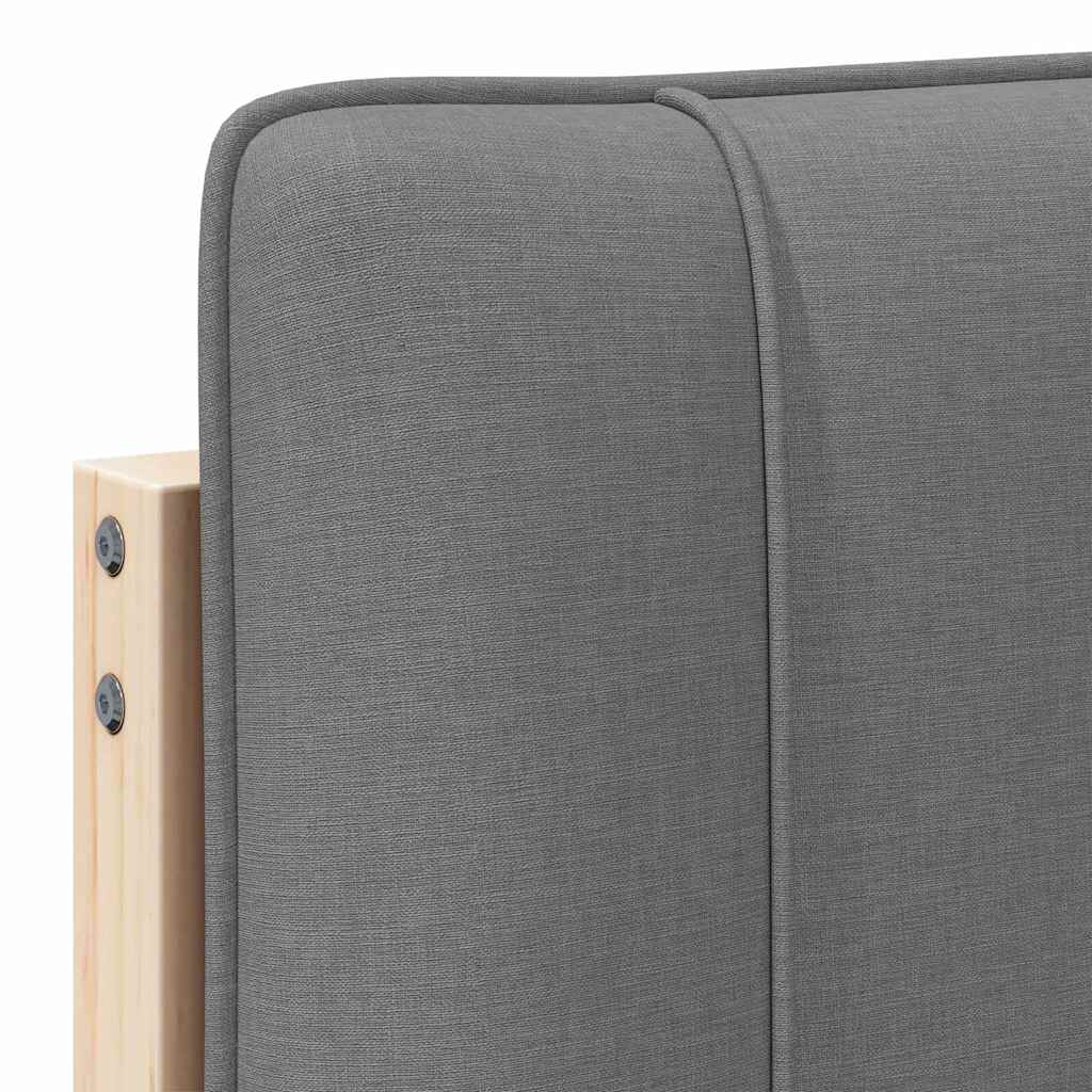 Upholstered Headboard in Brown and Light Grey 75 cm