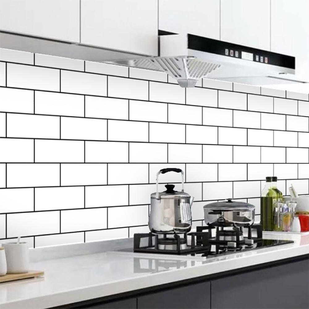 Самоклеящиеся обои для кухни, водостойкие, маслостойкие, термостойкие, ПВХ, настенные наклейки для шкафа, плиты, стола, ремонта