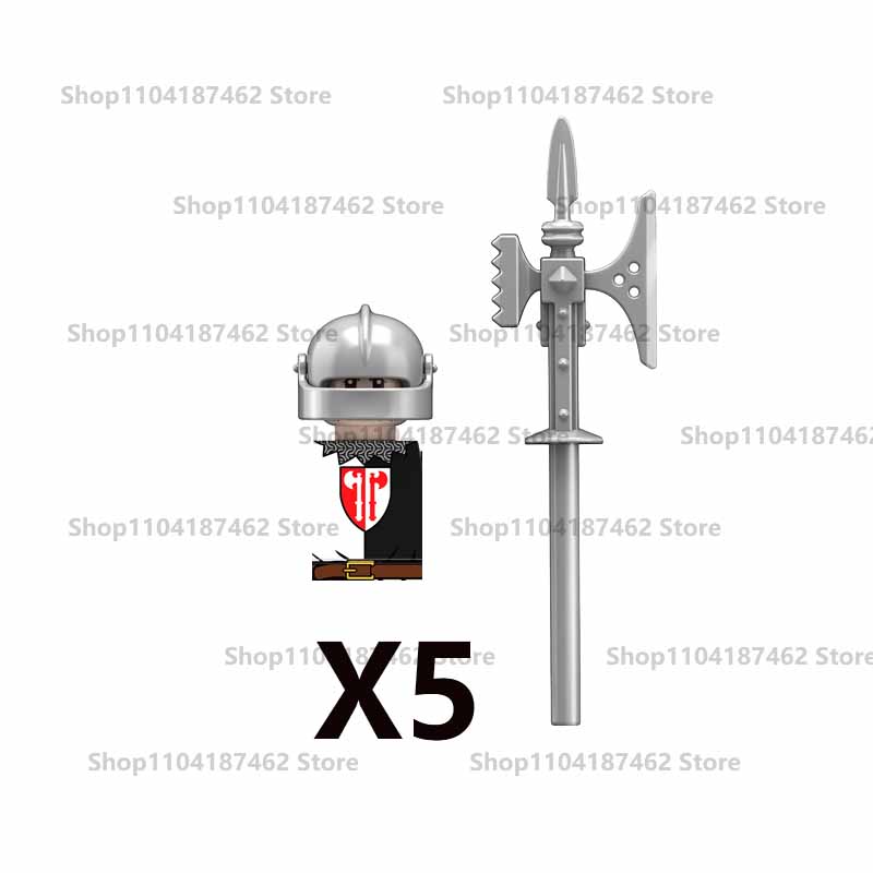 Средневековый Военный Замок Рыцарь Армия Набор Строительные Блоки Зеленый Дракон Воин-волк Война Роз Боевой Конь Оружие Кирпичные Игрушки