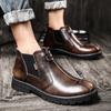 Fashion Retro Trends British Style Men Business Ankle Boots High Top Genuine Leather Casual Chelsea Boot Office Work Loafers Party Shoes