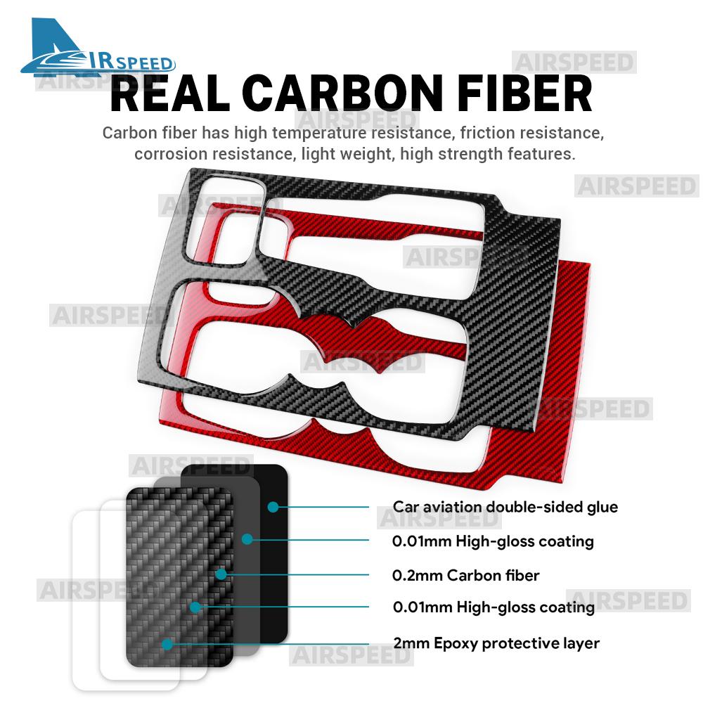 LLKF5 Real Soft Carbon Fiber Sticker For Ford Focus MK4/Focus ST 2019 2020 2021 2022 2023 2024 2025 LHD RHD Car Gear Shift Frame Panel