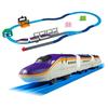 TAKARA TOMY Plarail E8 Series Tsubasa Tomica Arch Railroad Crossing Set 3 Bonus Train Train Toy Ages 3 and Up Connection! & (Includes First-time