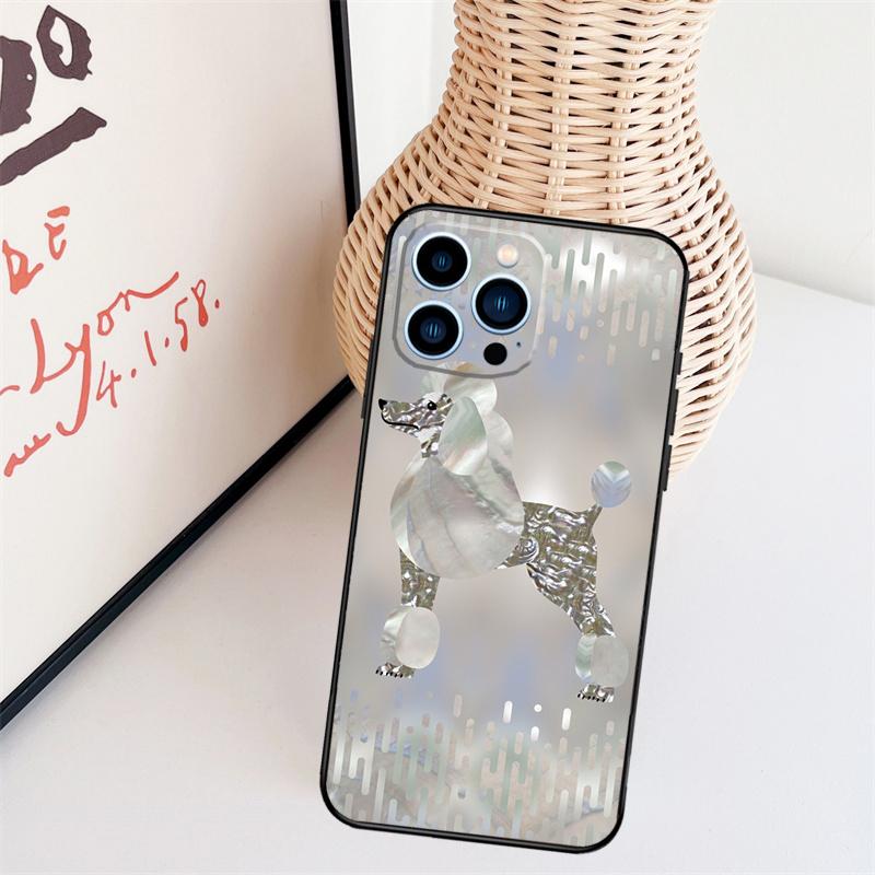 Мультяшный пудель Funda Для iPhone 16 15 Pro 14 Pro Max Plus 11 13 12 Mini X XS XR Чехол для телефона