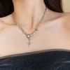 Cross Stainless Steel Titanium Plated Trendy Necklace Women's Summer Light Luxury Niche Design Link Gift Accessories