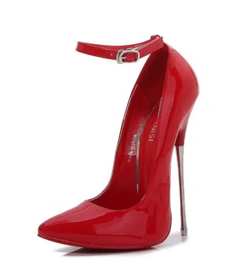 Экстремальные туфли на высоком каблуке 16 см, женские туфли-лодочки на металлическом каблуке, разноцветные туфли на высоком каблуке, женские туфли для танцев на пилоне, сексуальные туфли на каблуках, модельное шоу, большой размер