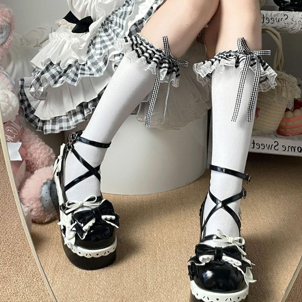 Japanese Sweet Lolita Knee Socks With Antibacterial And Antiodor Features For Teen Girls