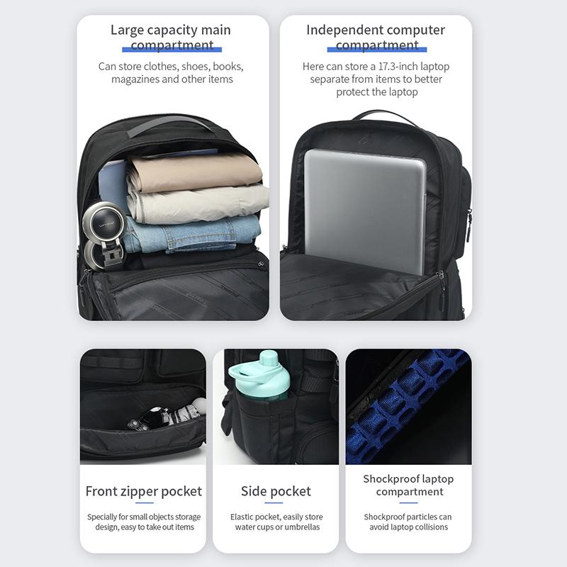 Двухслойный рюкзак Tigernu, 2022, мужская водонепроницаемая дорожная сумка для ноутбука 17,3 дюйма, уличный тактический рюкзак неограниченной серии 29 л