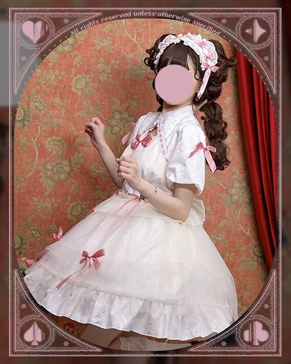 Косплей костюм JIURUN Lolita Gothic Lolita с 3D и панельным аниме-галстуком-бабочкой Плюс Mori Sweet Gothic Maid Леди-подобный Размер Один-кусок Узор, Оборки,