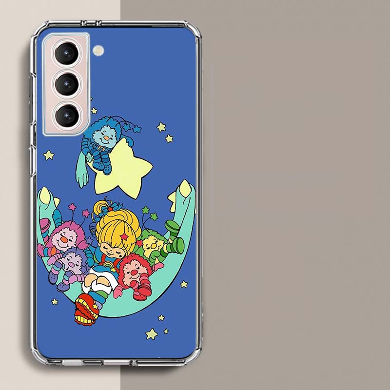 R-Rainbow cute Brite Phone Case For Samsung S25+ Edge Galaxy S24 FE S23 Ultra Capa Shell S22+ S21 Plus S20 FE Cover Silicone Sof