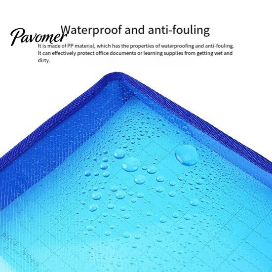Portable Briefcase Pouch Transparent File Folder, with Snap Closure, Waterproof A4 A5 Document Bag, Student Work Organizer Large Capacity Colorful PP