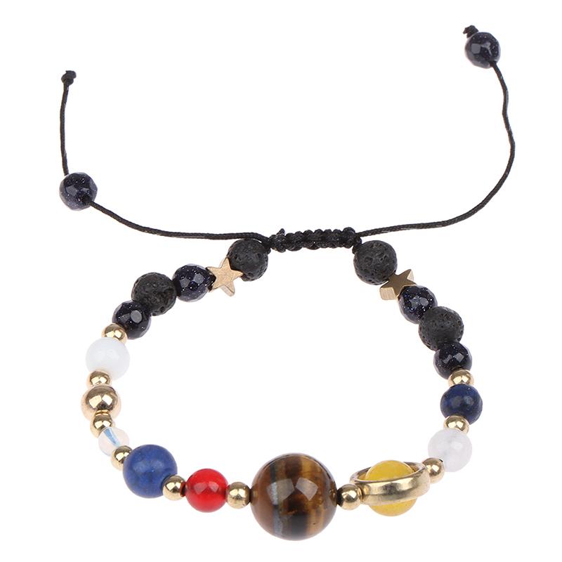 Вселенная Солнечная система Восемь планет Камень Бусины Браслет Цепочка Ювелирные изделия Подарки