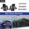 Для Ford Ecosport 2013- Накладки-стикеры на стойки кузова B C, Декоративные накладки на дверные стойки, Внешние аксессуары
