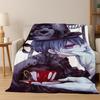 Cartoon Black Butler Anime Flannel Blanket Soft Warm Blanket Throw Blanket for Bedroom Living Room Bed Travel Picnic Gift