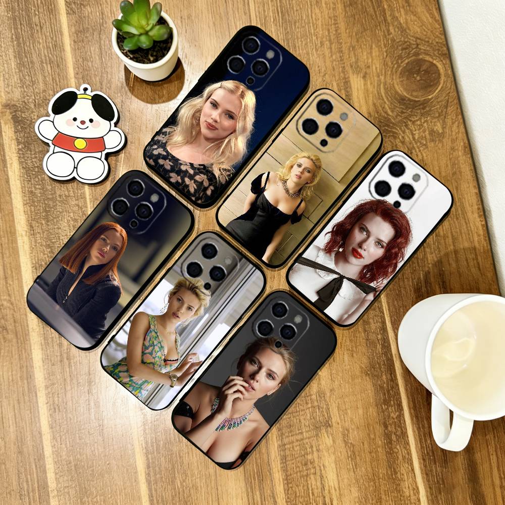 Scarlett Johansson Phone Case Soft Silicone black For IPhone 17 16 15 14 13 12 11 X XR Plus Pro Max Plus