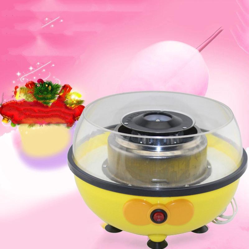 220V Electric Cotton Candy Machine with Measuring Spoon Bamboo Stick Floss Fluffy Sugar Children