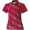 Tennis Collared Game Sweat Quick 62JA1702 Rose M Wear, Shirt, Absorbent, Drying, Deodorizing, Red,