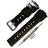 Женский водонепроницаемый ремешок для часов из натуральной смолы на замену для Casio BABY-G BA-110/111/112/120/BA-125 (черный)