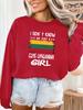 Cute Lithuanian Girl National Flag Art Women's Sweatshirts