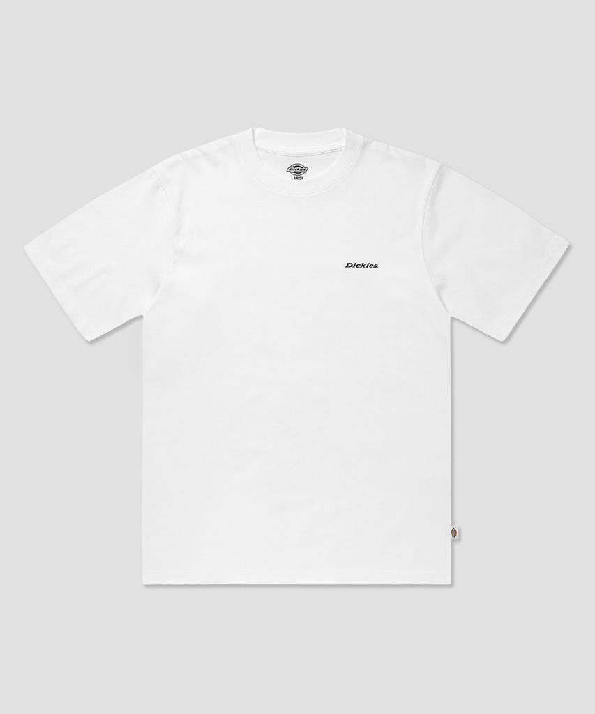 DICKIES [2Pack] Basic Font Logo T-Shirt White/White