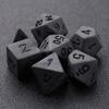 7Pcs/Set Black Dice Set  Personality Unprinted Polyhedron Cubes  Dice