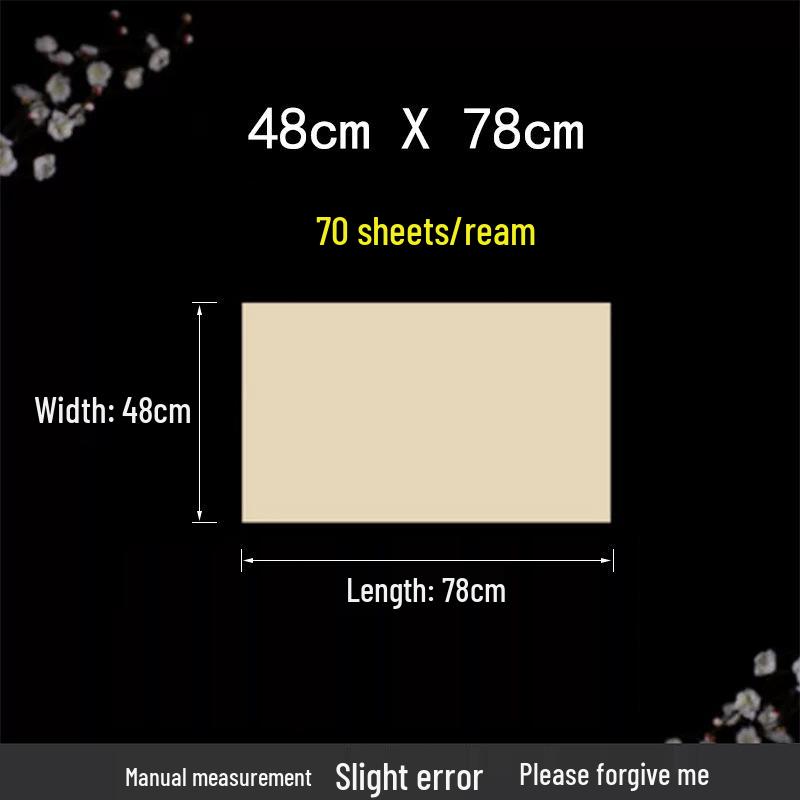 Antique Deckle-Edge Bamboo Pulp Calligraphy Practice Paper for Beginners