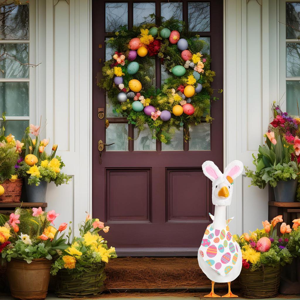 Весенний пасхальный наряд, милый пасхальный наряд для крыльца на 23 дюйма, художественное оформление двора и патио