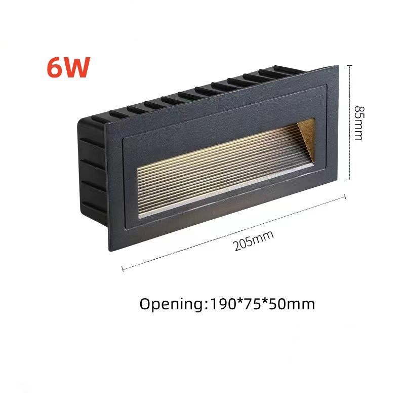 LED IP65 Waterproof Stairs Step Light Outdoor Wall Lamp Corner Garden Street Footlight Recessed for Porch Yard Balcony 220V