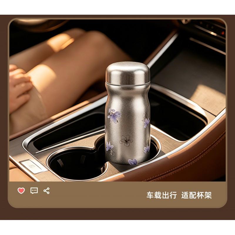 Pure Titanium Vacuum Insulated Travel Mug 230ml Lightweight Leakproof Cup Women Office Outdoor Use