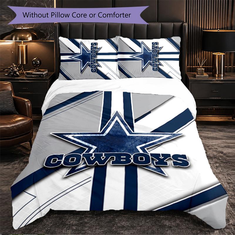 Dallas Cowboys Pattern Microfiber 3Pcs Bedding Set Decor Duvet Cover Set For Bedroom Home Use