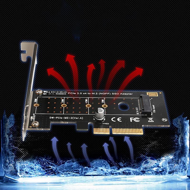 1 шт. Адаптер-удлинитель PCI-Express на M.2 для твердотельного накопителя, карта-конвертер PCIe X1 X4 в M.2 NVMe для SSD 2230 2242 2260 2280