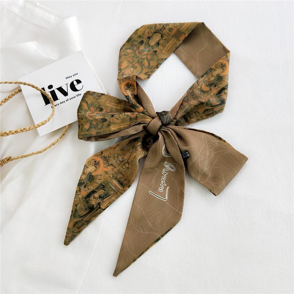 New Scarves Silk Scarves Women'S Spring And Autumn Season Long Decorative Professional Scarves Summer Thin Styles Paired With Shirts Stylish