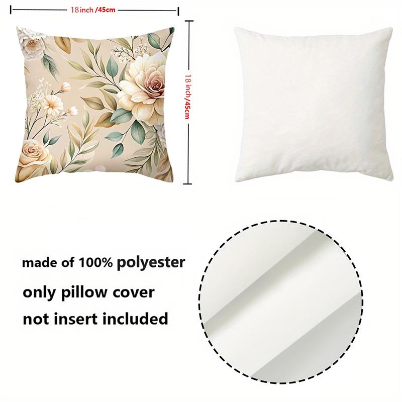 Декоративные чехлы на подушки с цветочным узором для дивана. Полиэстеровая наволочка, декоративный чехол на диванную подушку. Подушка для изголовья кровати