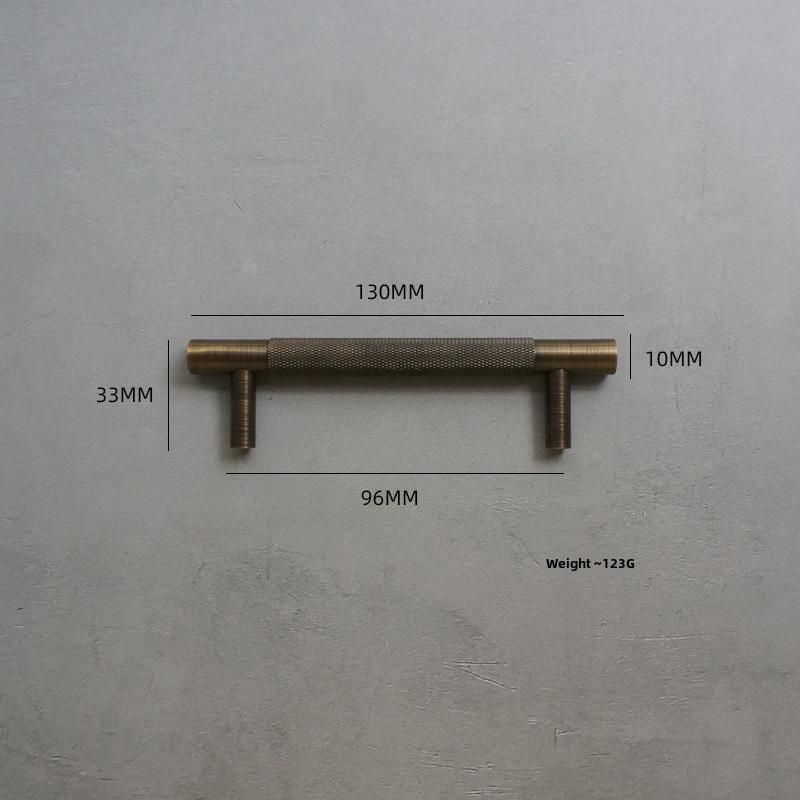 Nordic Modern Brass Knurled Handle for Drawers, Wardrobe, and Cabinets