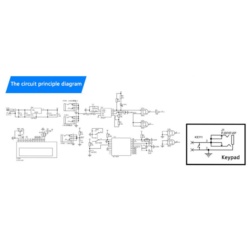 DC 9V Diy CW Trainer Decoder Kit CW Decoder Reader Morse Code Reader LCD Display Radio Circuit Board Electronic Welding Practice Kits