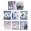 Floral Shower Curtain Spring Farmhouse Bathroom Curtain Waterproof Flowers Butterflies Leaves Bath Curtain with Hooks for Home Shower Bathtub