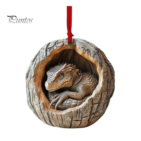 Рождественский орнамент в виде животного, 2D акриловый кулон, украшение в виде лесного животного, деревенский овальный дизайн, сезонный декор для рождественской елки, сувениры на память о дикой природе