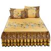 European Floral Summer Double Bedspread Set Queen King Bed Cover Embroidered Lace Cooling Air Conditioning Sleep Mat