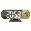 Voice Control Digital Alarm Clock 12/24H Format LED Electronic Clock LED Mirror Clock  Office Decor