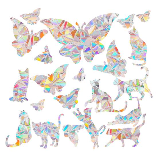 Радужные наклейки на окна ПВХ Suncatcher Prism неклеящиеся наклейки водонепроницаемые статические наклейки для украшения стеклянных дверей окон дома стены