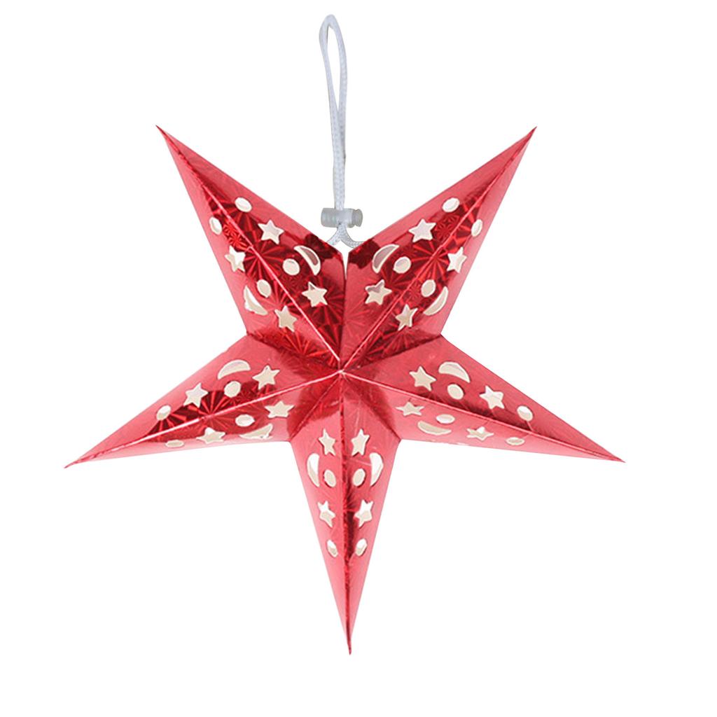 18 Inch Christmas Decoration Xmas Paper Star Holiday Star Hanging Ceiling Stars Pendant 3D Christmas Tree Lampshade 3D Paper Star Hanging Decoration