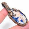 Sodalite Handmade Copper Wire Wrap Jewelry Pendant 2.64" D2s58