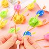 10/40Pcs Pull Strip Spinning Top Toy Kids Colorful Plastic Portable Mini Spinner Toy Toddlers Boys Girls Party Favors Classroom
