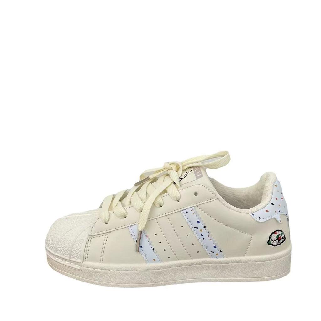 Shell Head Shoes Children's Spring and Autumn New Cream Sports Shoes Ins Trendy Thick-soled Versatile Little White Shoes