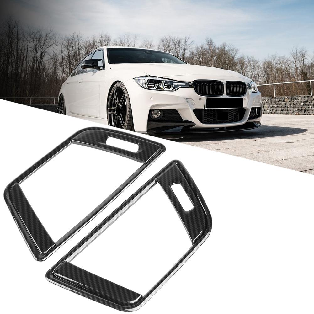 2Pcs Carbon Fiber Style Side Air Conditioning Vent Cover Trim for 3 Series F30 13‑18