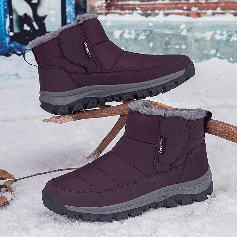 Мужские и женские зимние меховые утепленные водонепроницаемые удобные теплые холодные легкие походные водонепроницаемые нескользящие сноубутсы